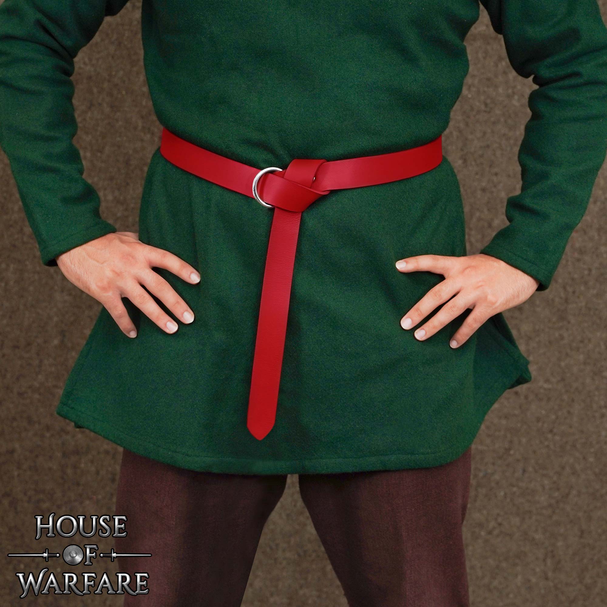 Medieval Leather O-Ring Belt-700453RD 4 Medieval Leather O-Ring Belt