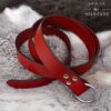 Medieval Leather O-Ring Belt-700453RD 5 Medieval Leather O-Ring Belt