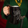 Engraved Viking Ox Horn Tankard