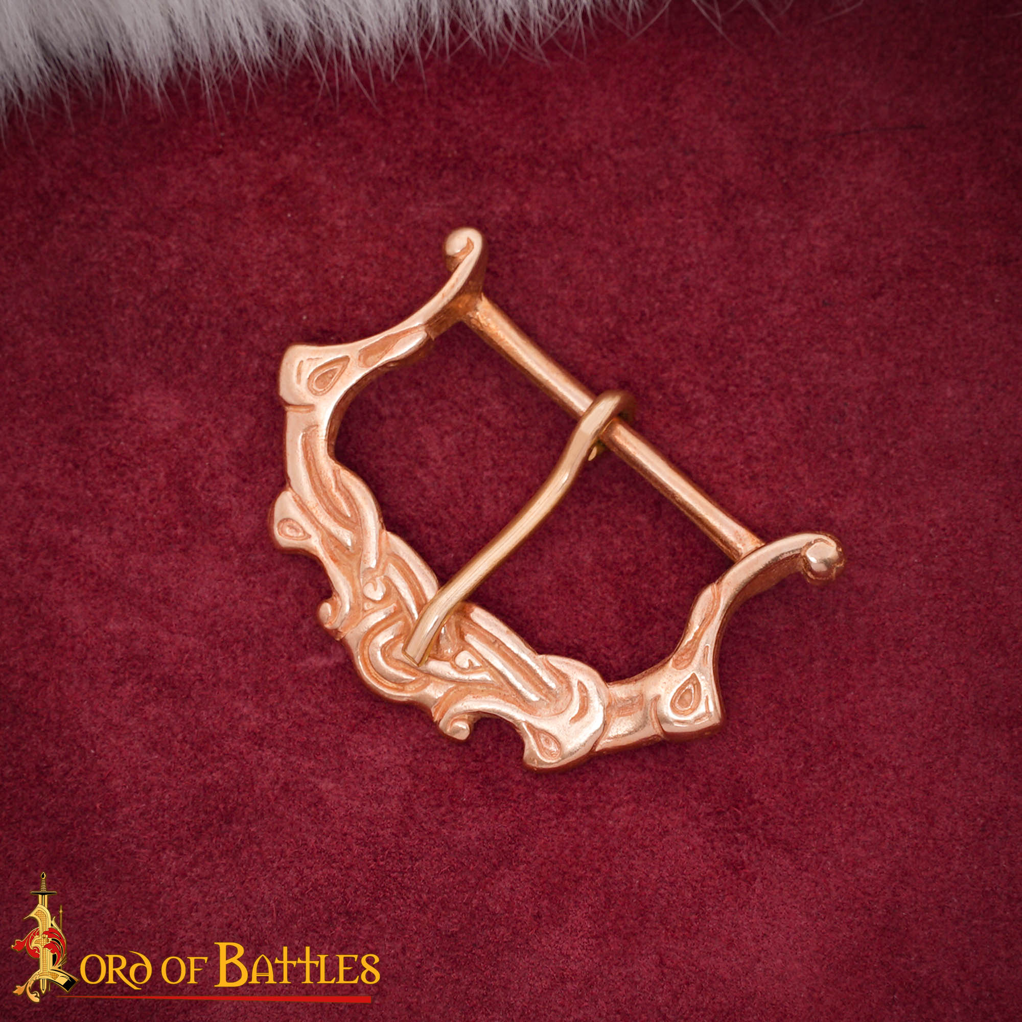 9th–10th Century Viking Bronze Belt Buckle – Norse Knotwork Design for Historical Reenactment and Costumes-26453BZ Celtic Knot Motifs