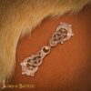 9th–10th Century Viking Bronze Hook and Eye Cloak Clasp – Norse Knotwork Fastener for Historical Reenactment Garments-26424BZ Viking Bronze Clasp