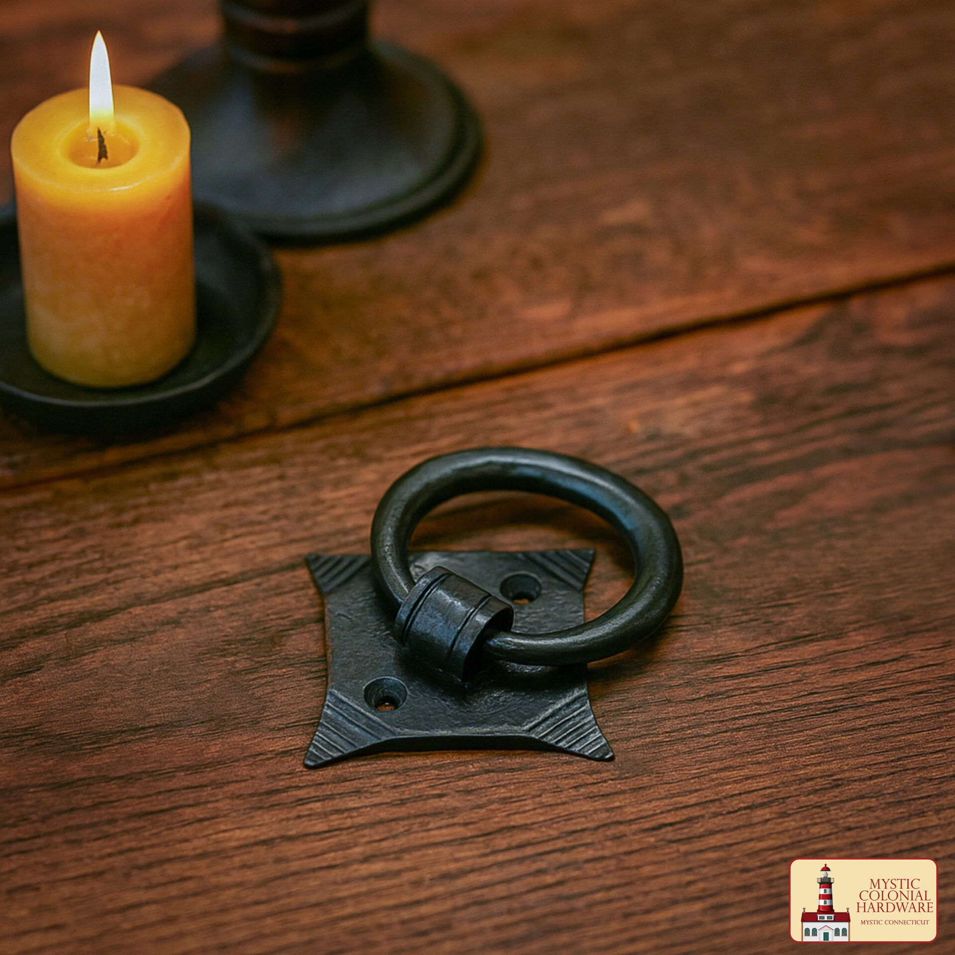 Colonial Era Cast Iron Ring Door Knockers-500077 8 Ring Pull