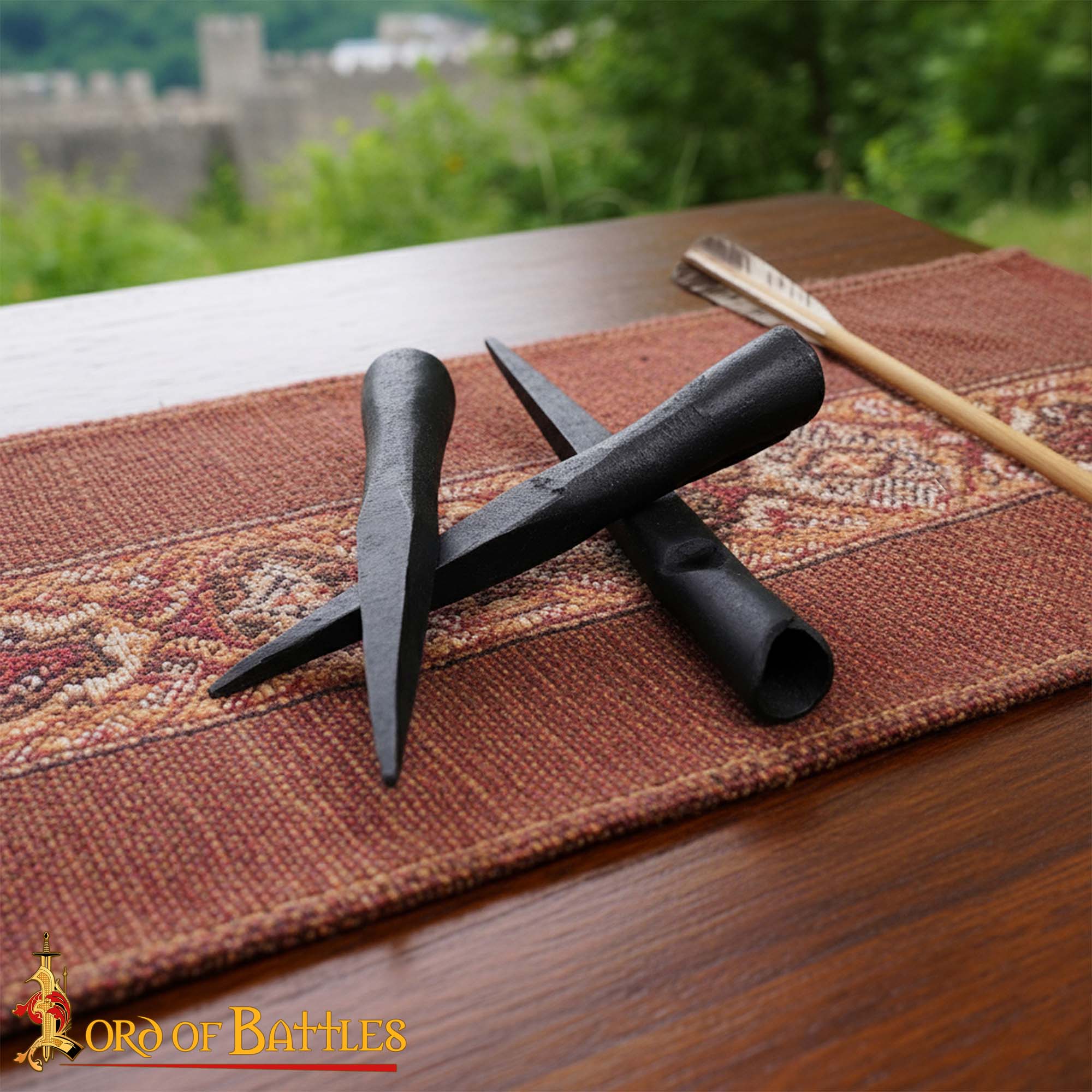 Medieval Bodkin Arrowhead Hand-Forged Iron Longbow Tip 14th Century War Arrow Replica - 1204-3PCS Bodkin Arrowhead