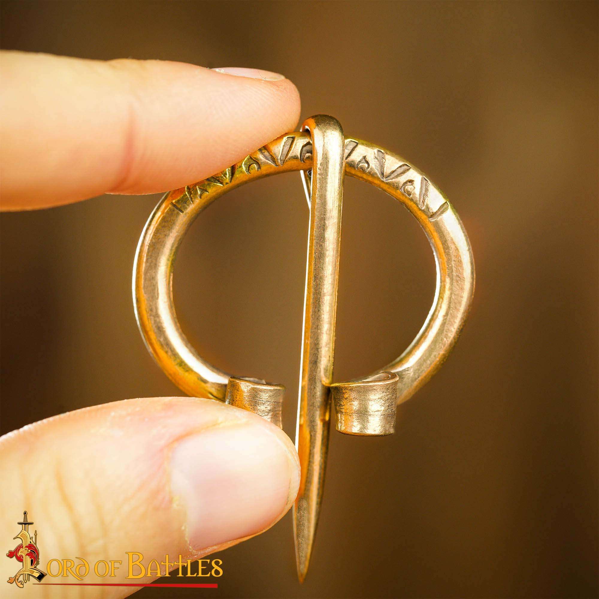 Medieval Brass Penannular Cloak Brooch-8803 5
