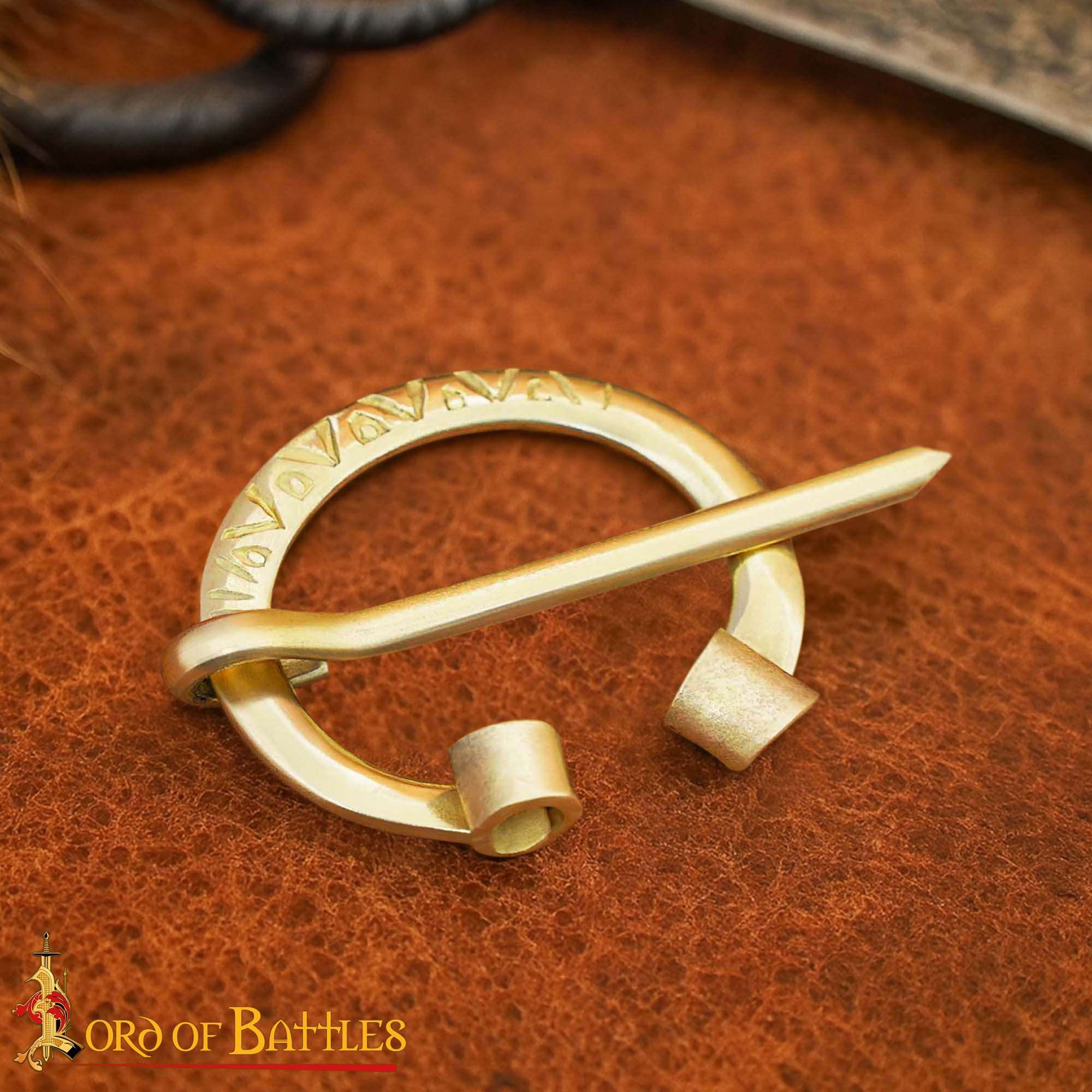 Medieval Brass Penannular Cloak Brooch-8803