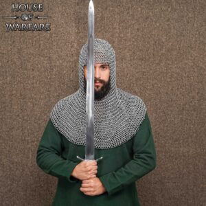Medieval Chainmail Coif 14 Gauge 10 mm Butted Aluminium with Rubber Rings-701336 4 Coif