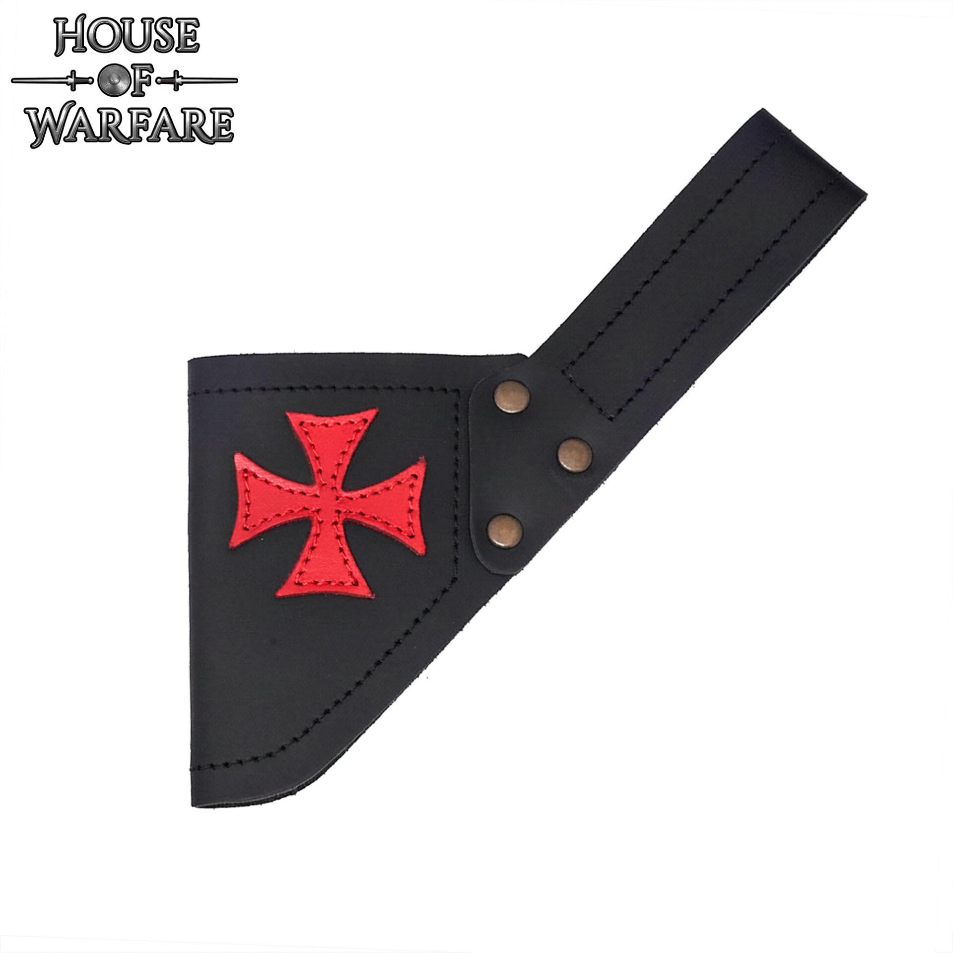 Medieval Knight Templar Sword Frog with Red Cross Applique - 701850 3 Sword Frog