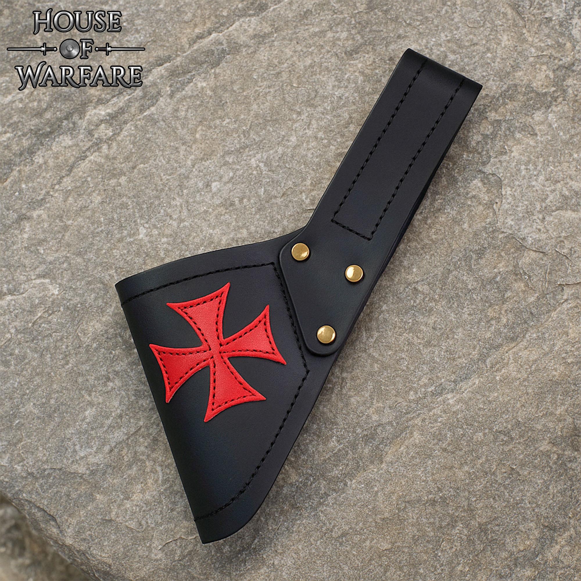 Medieval Knight Templar Sword Frog with Red Cross Applique - 701850 Sword Frog