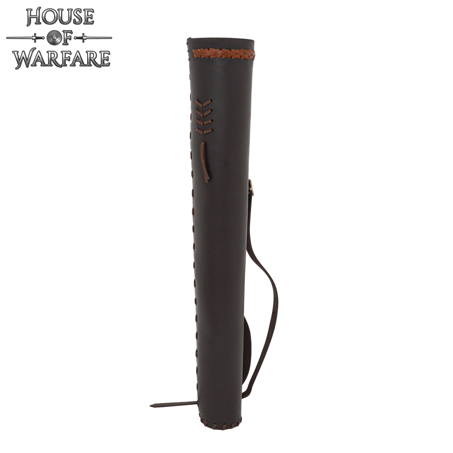 Medieval Leather Back Quiver-701302BR 3 Medieval Leather Back Quiver