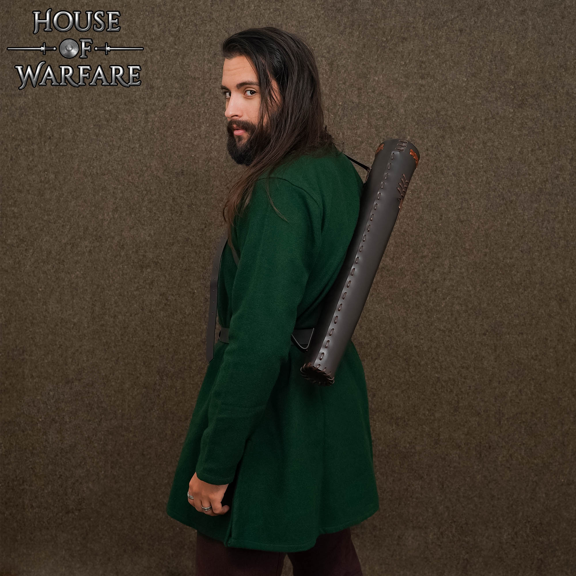 Medieval Leather Back Quiver-701302BR 4 Medieval Leather Back Quiver