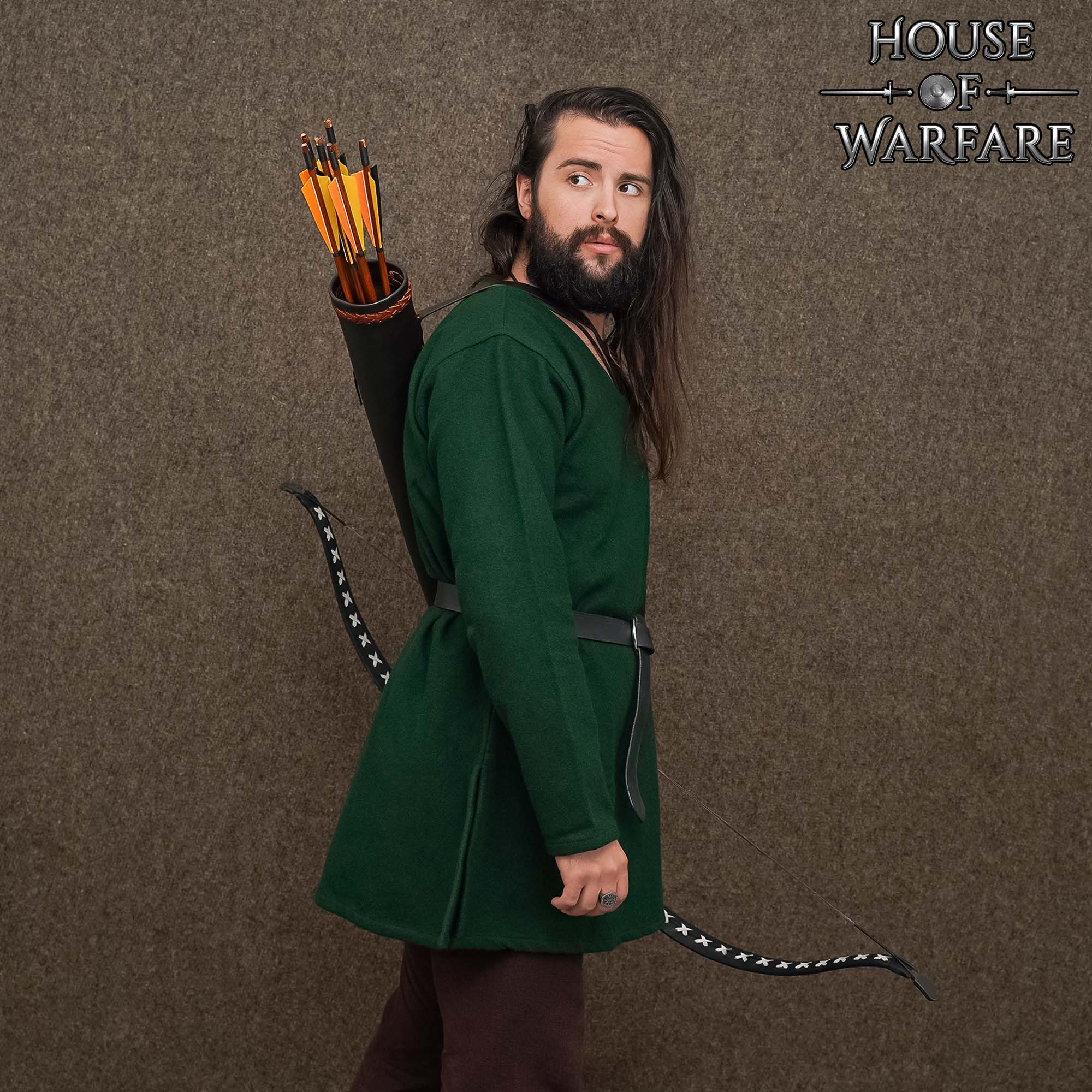 Medieval Leather Back Quiver-701302BR 5 Medieval Leather Back Quiver