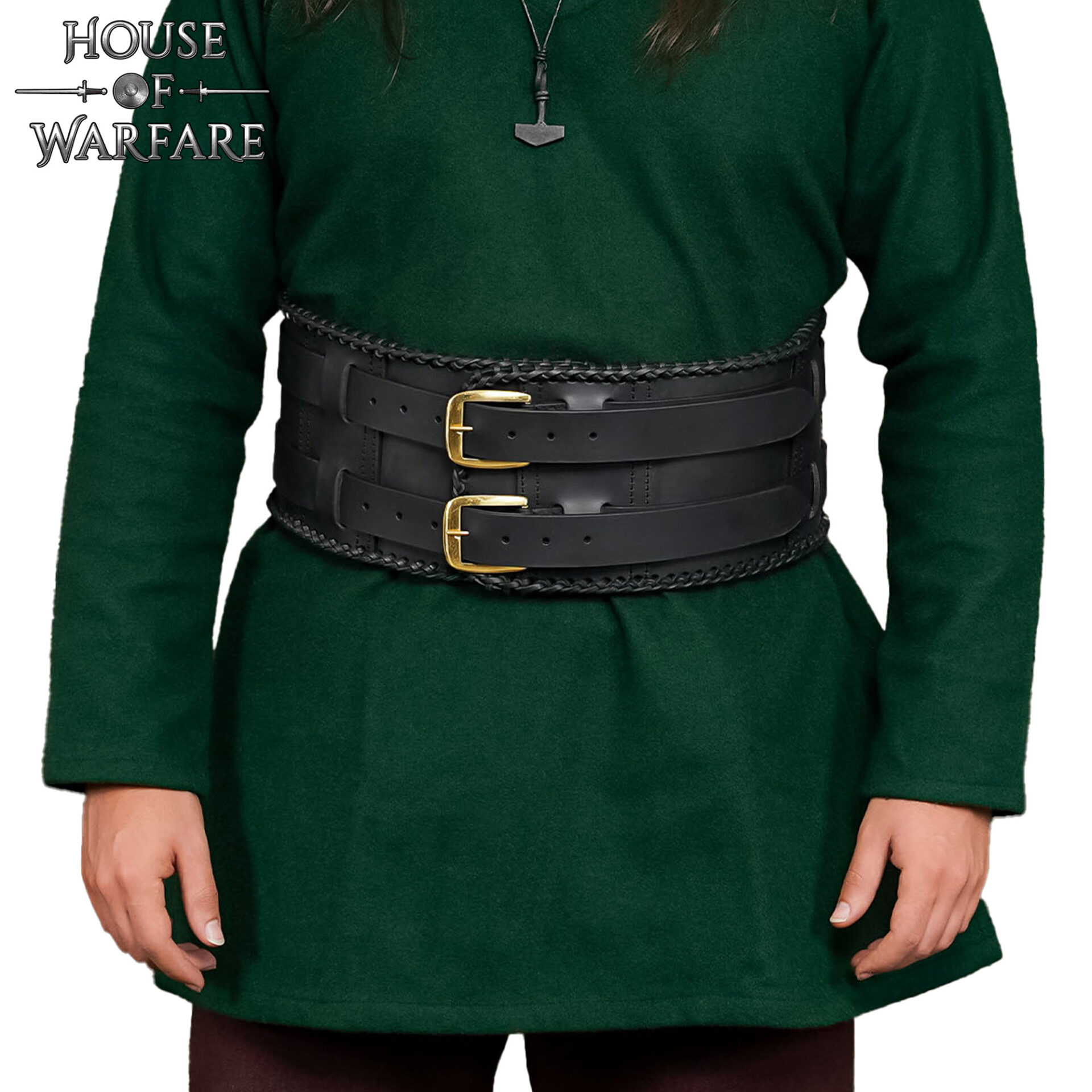 Medieval Leather Warrior’s Wide Laced Belt-701371 3 Wide Laced Belt