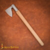 Medieval Steel Bearded Axe with Hammer Poll-25564-ASH 14th Century War Axe