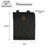 Medieval handcrafted leather bag-701778BK 2 Medieval Leather Belt Pouch