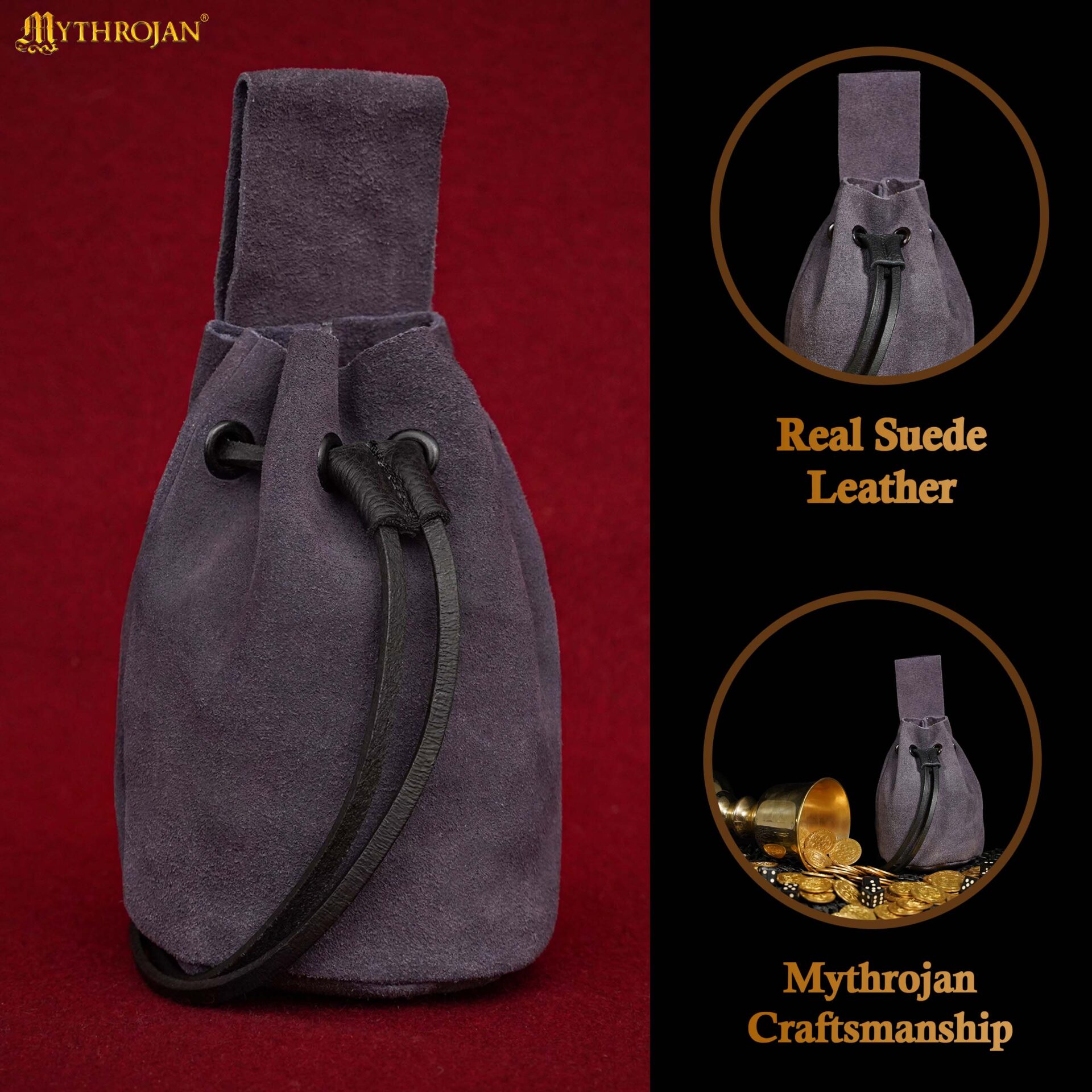 Medieval-leather-drawstring-belt-pouch-300755DBL 4 Pouch