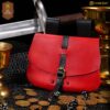 Mythrojan Medieval Leather Belt Pouch Handmade Genuine Leather Waist Bag-300593 5 medieval leather bag