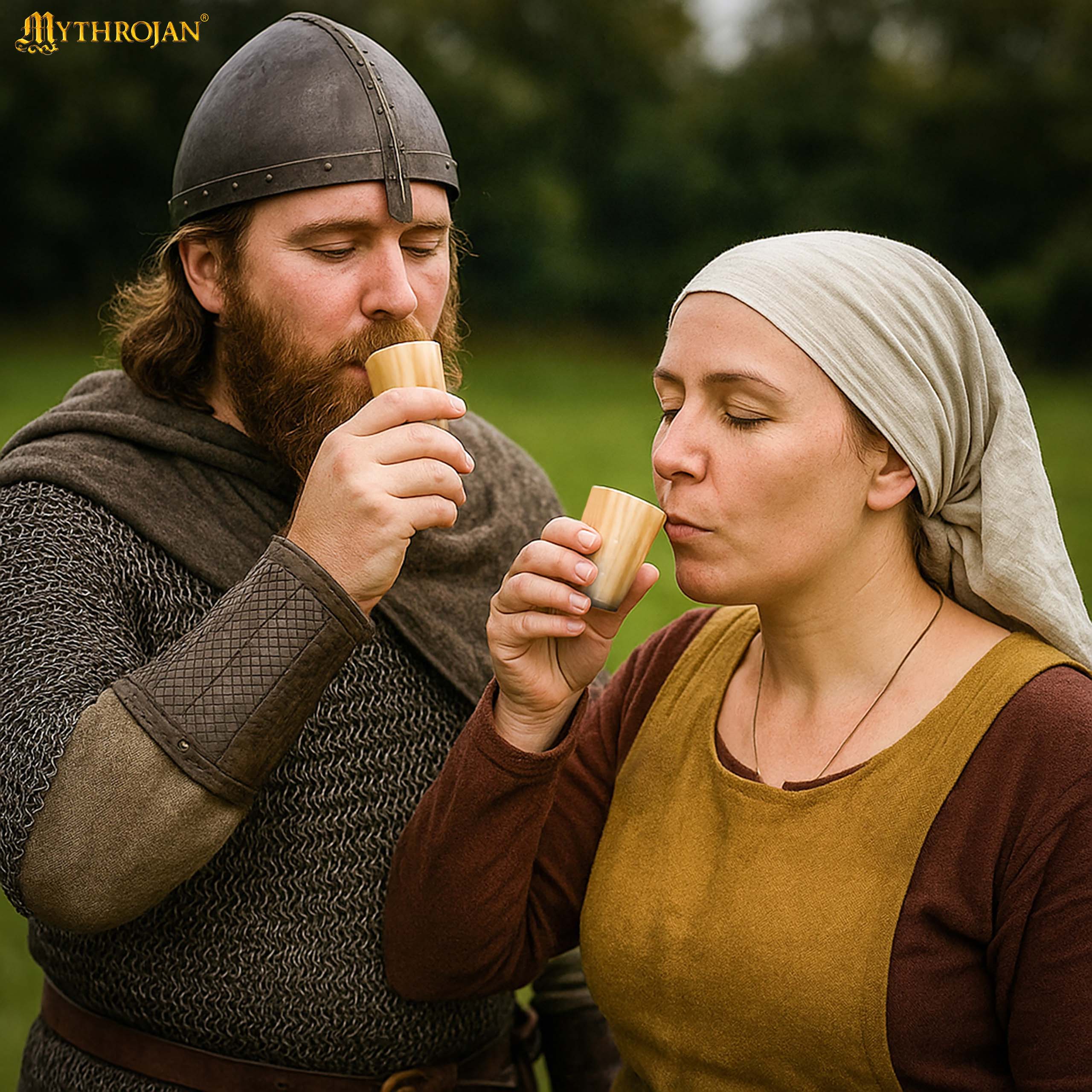 Viking Drinking Horn Glasses-300825L-2SET 1 Viking drinking horn glass