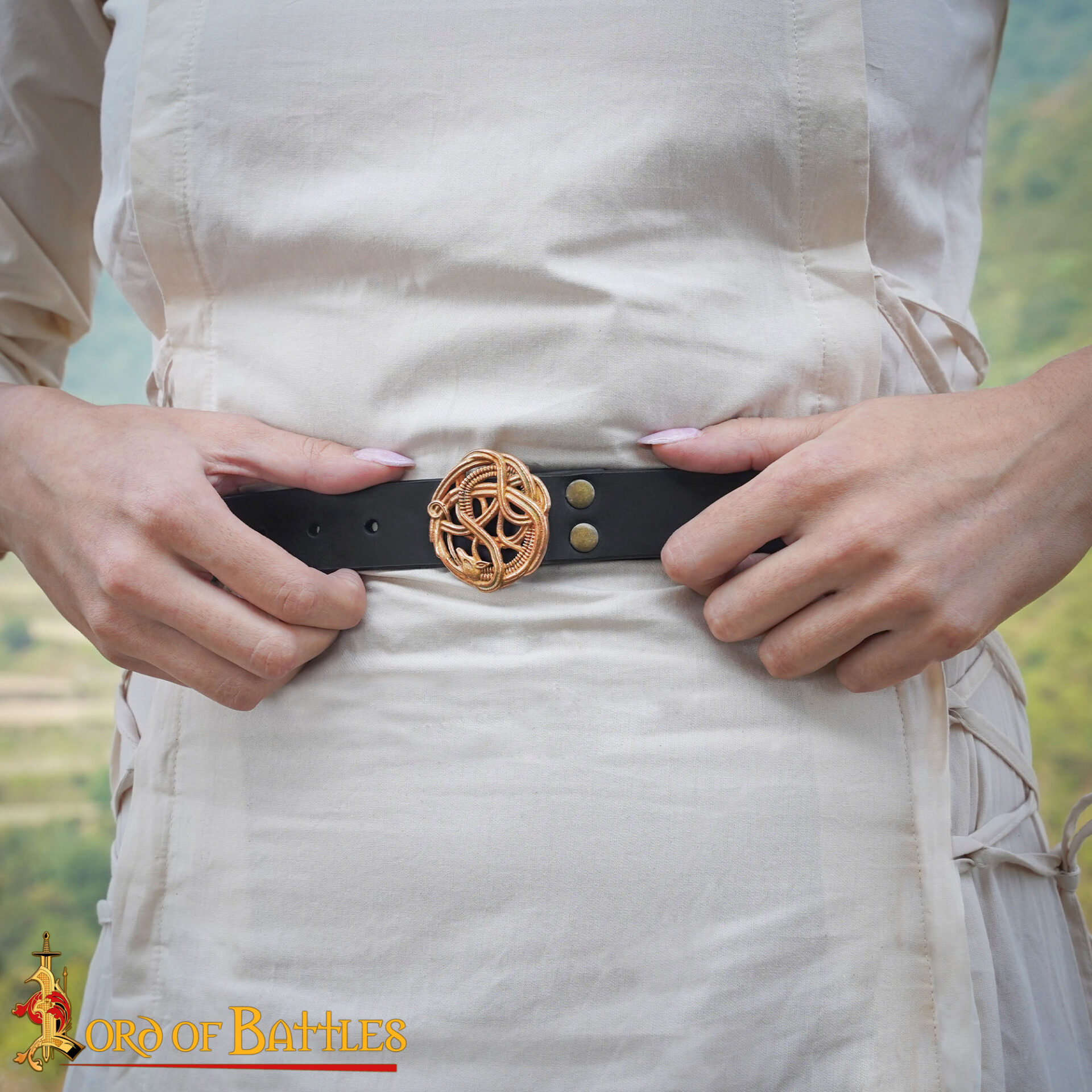 Viking Serpent Knot Buckle-26451BZ 4 Bronze Buckle