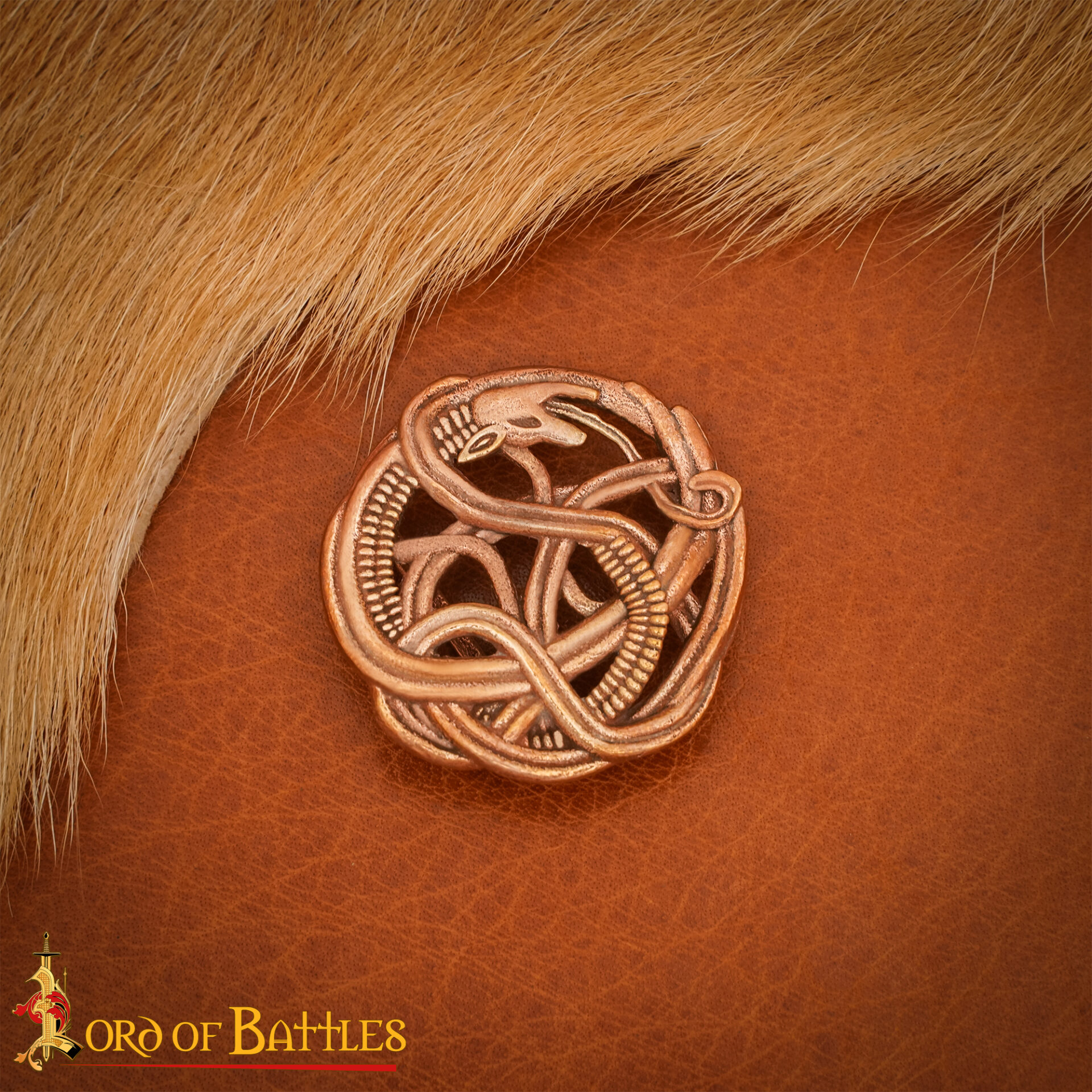 Viking Serpent Knot Buckle-26451BZ Bronze Buckle