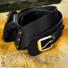 14th Century Leather Baldric with Brass Buckle-6401BK Baldric Baldric