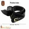 14th Century Leather Baldric with Brass Buckle-6401BK 2 Baldric Baldric