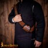 14th Century Leather Baldric with Brass Buckle-6401CBR 4 Baldric Baldric