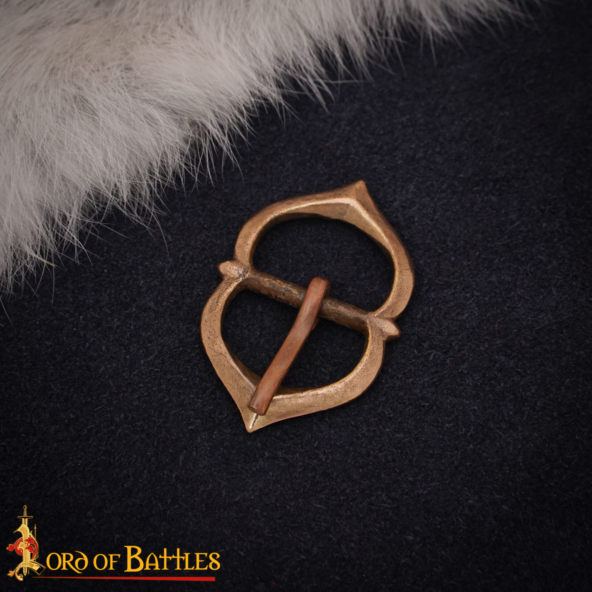 14th Century Solid Antique Bronze Buckle-8901BZAT 5 Bronze Belt Buckle