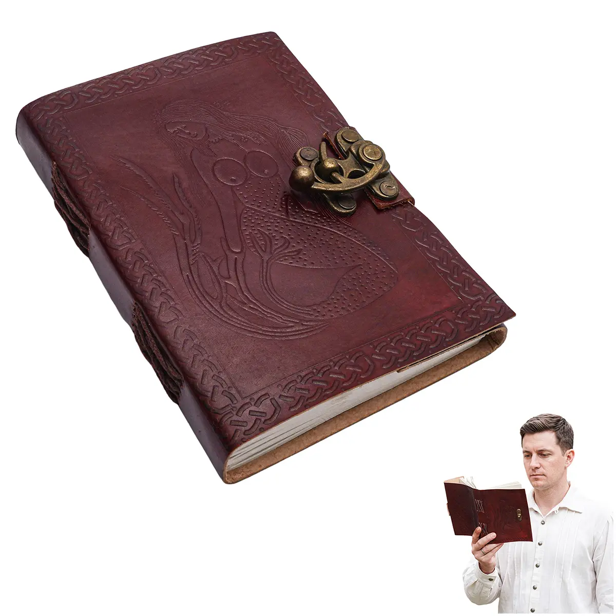 Mermaid Leather Journal Notebook