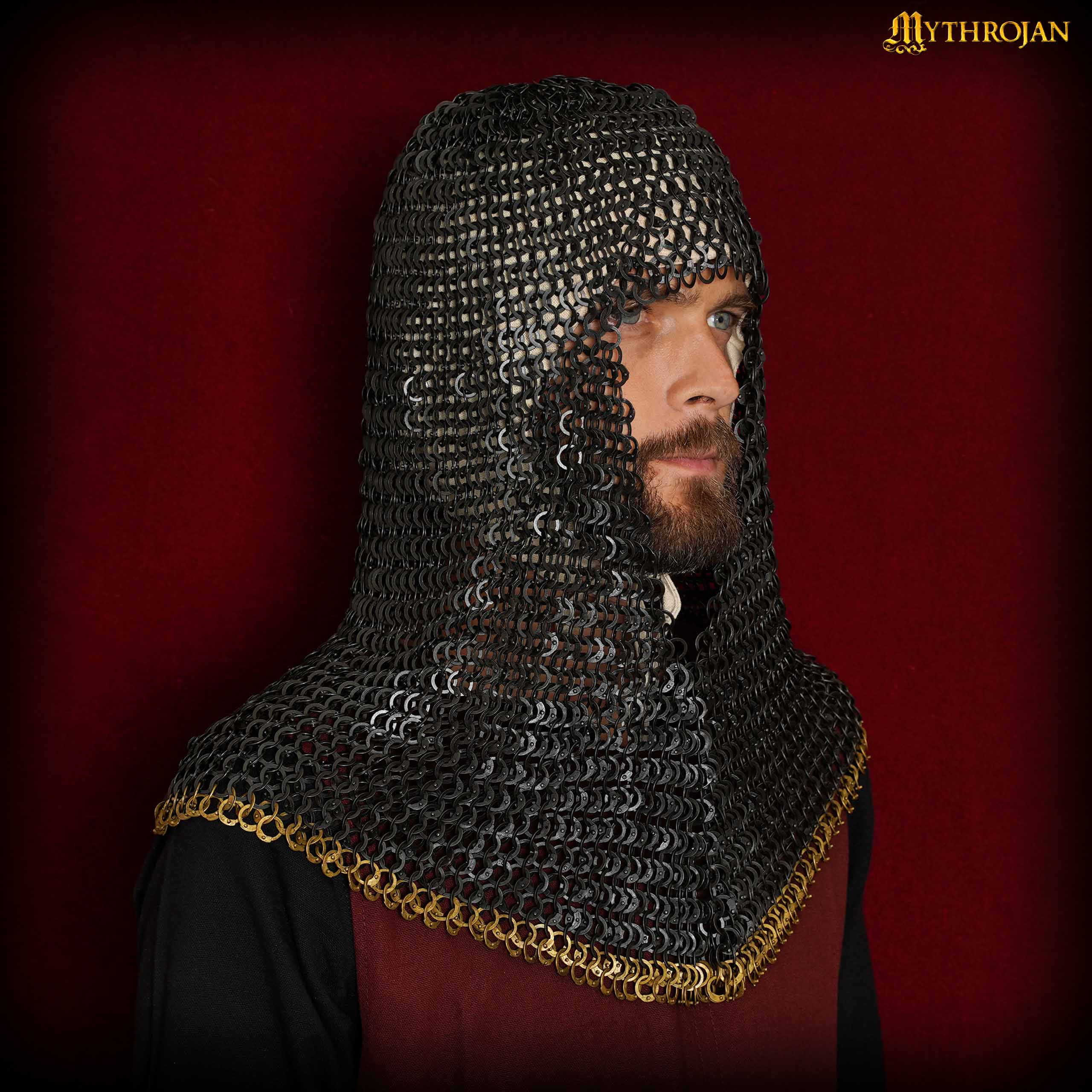 9mm 18g flat ring round rivet v face alt-300963 4 chainmail coif