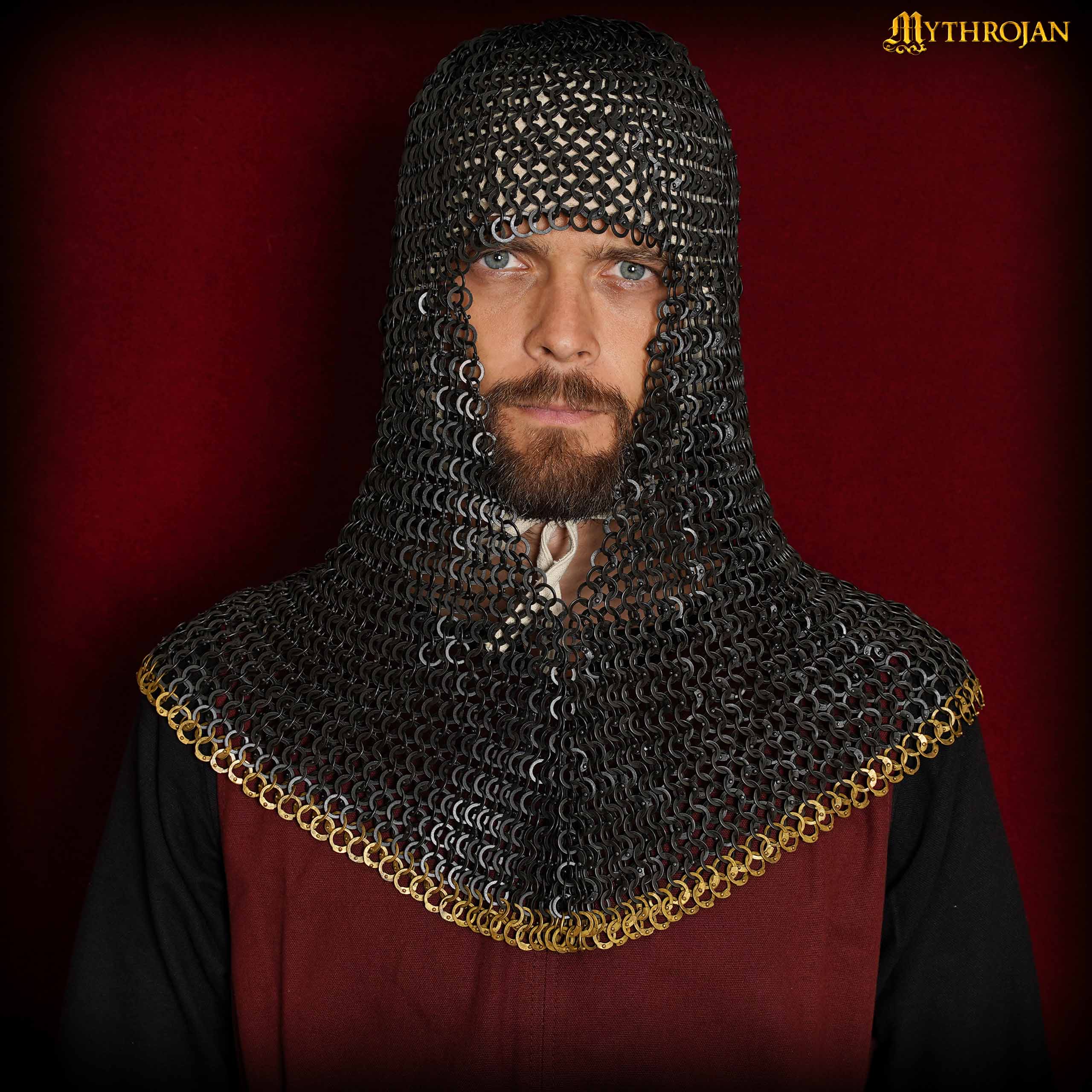 9mm 18g flat ring round rivet v face alt-300963 5 chainmail coif