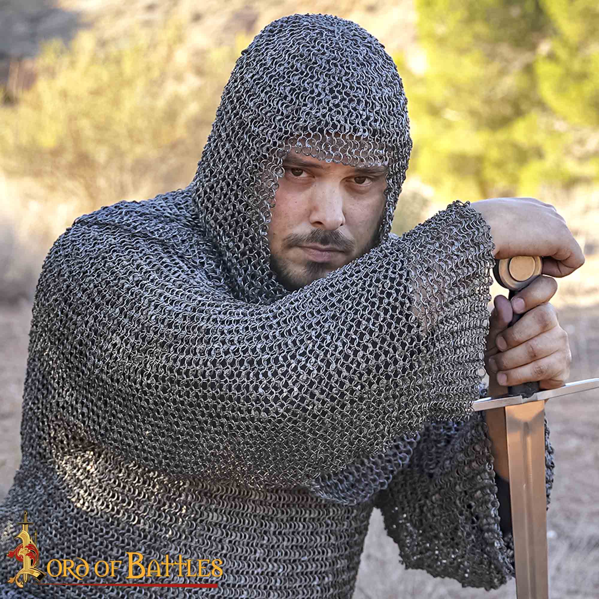 Coif Round Ring Round Riveted 8mm18g-355N 1 Chain Mail Coif