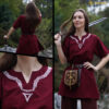 Medieval Tunic Half sleeves Viking-Style with Embroidery-300836MHS 6 Cotton Tunic