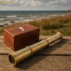 Pirate Brass Telescope with Wooden Box-300907-9 Brass Telescope