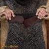 Riveted Chainmail Aventail with Leather Band 10mm Round Rings 16 G-401N 5 Chainmail Aventail
