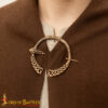 Viking Age 10th Century Solid Bronze Penannular Brooch Norse Knotwork Design-26491BZAT 1 Penannular Brooch