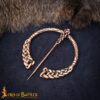 Viking Age 10th Century Solid Bronze Penannular Brooch Norse Knotwork Design-26491BZAT 4 Penannular Brooch