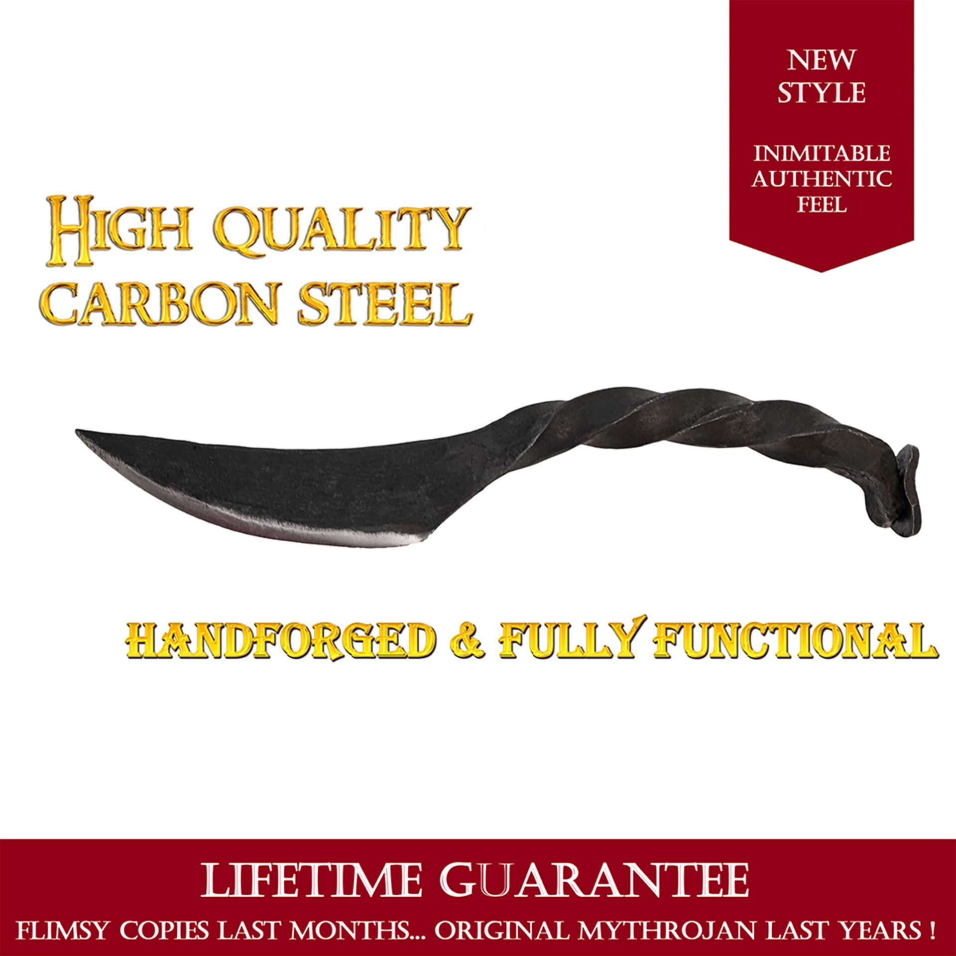 iron twisted knife-300013 5 twisted railroad spike knife