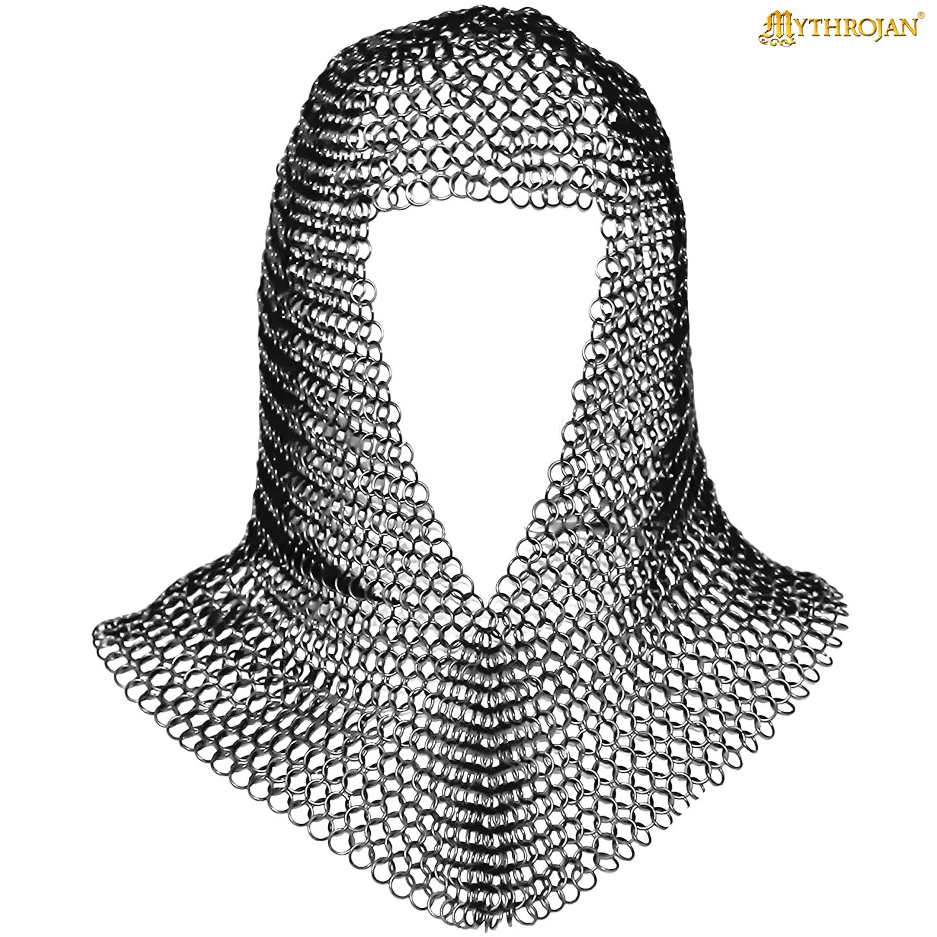 stainless steel butted 10mm 16g coif V face-300966 3 Chainmail Coif