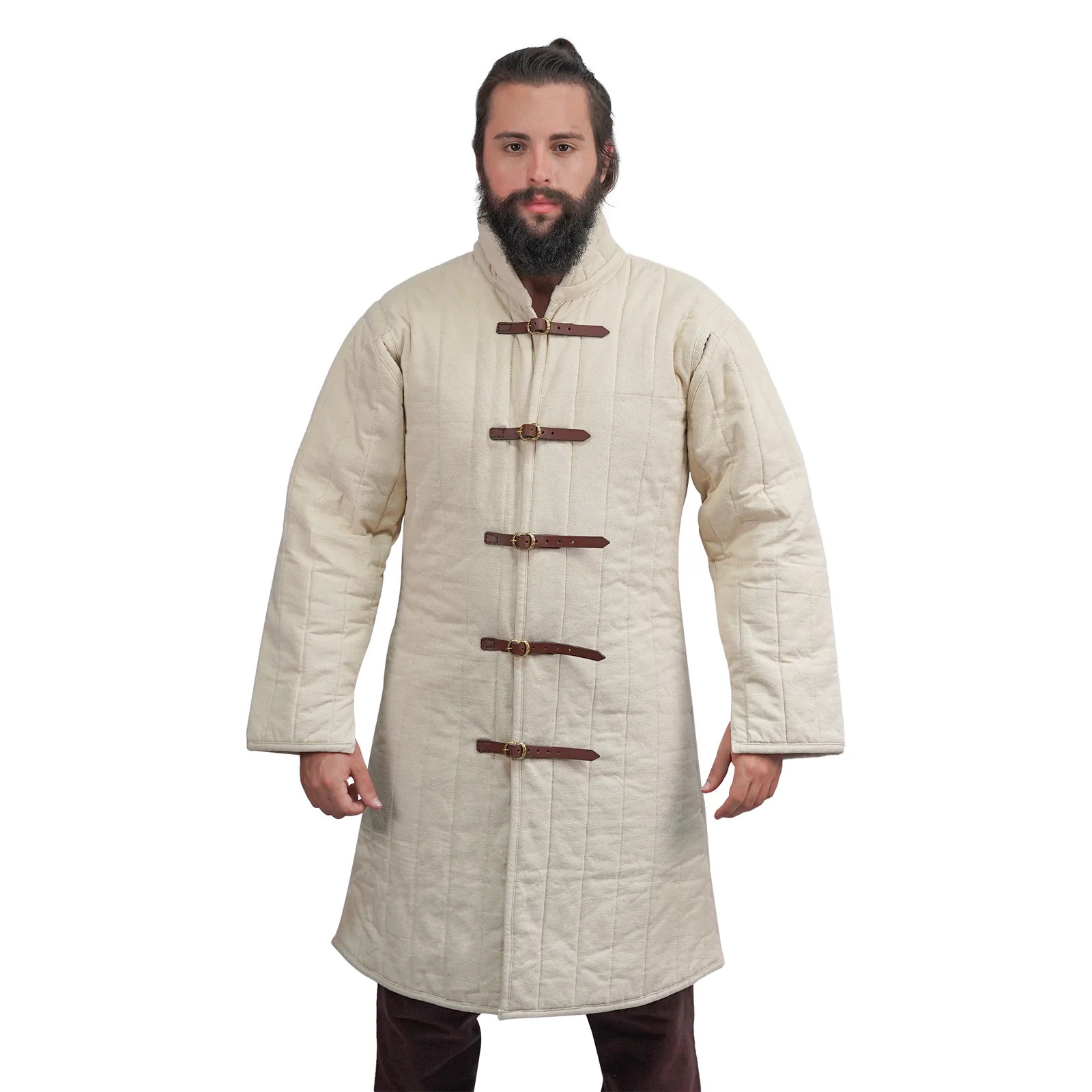 Medieval Buckled Padded Canvas Gambeson