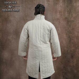 700900W_6-1 Medieval Buckled Padded Canvas Gambeson