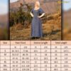Medieval Lady Dress Half Sleeve Front Laced Gown - 301134LBL-M 2 Medieval Lady Dress