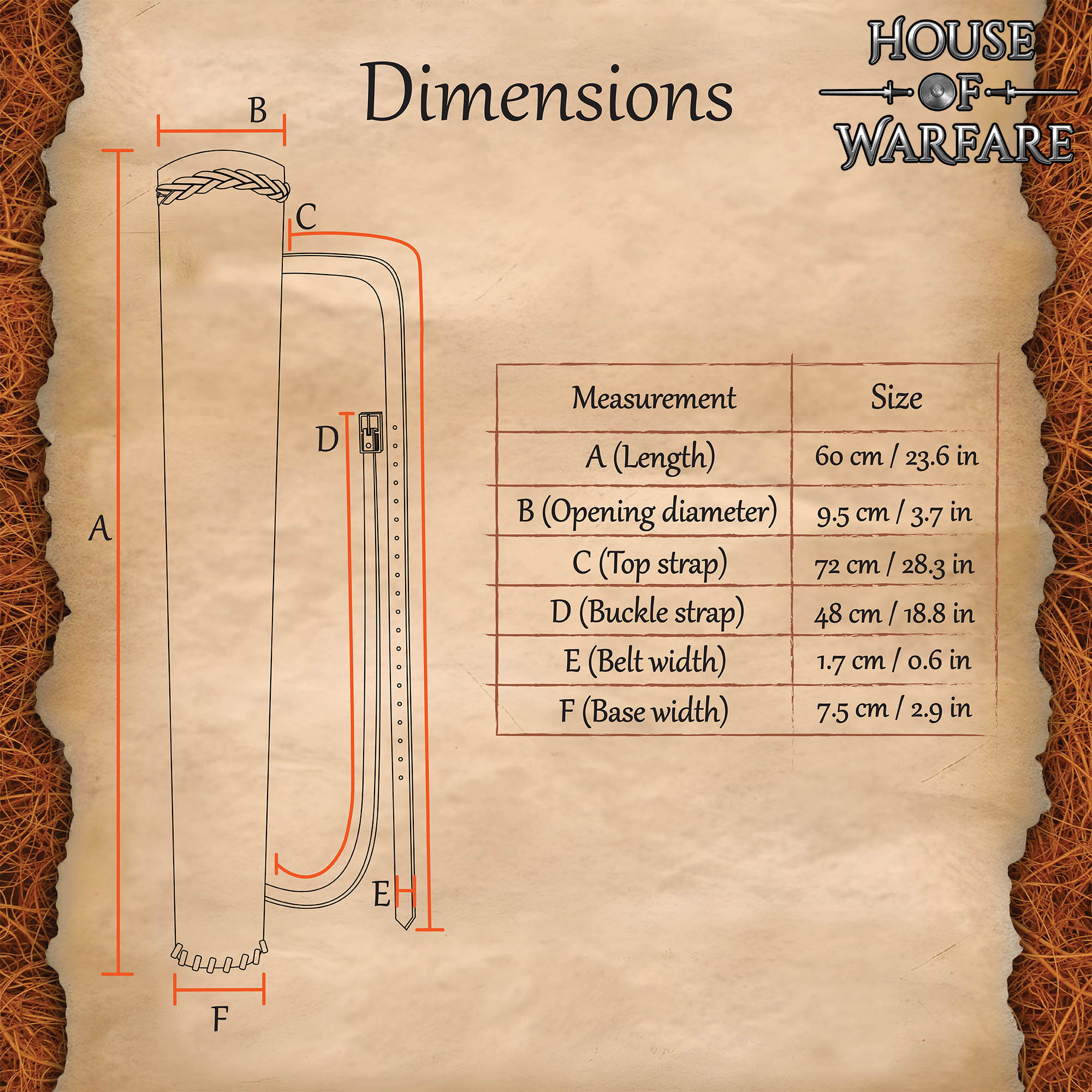 Medieval Leather Back Quiver-701303BK 2 Medieval Leather Back Quiver