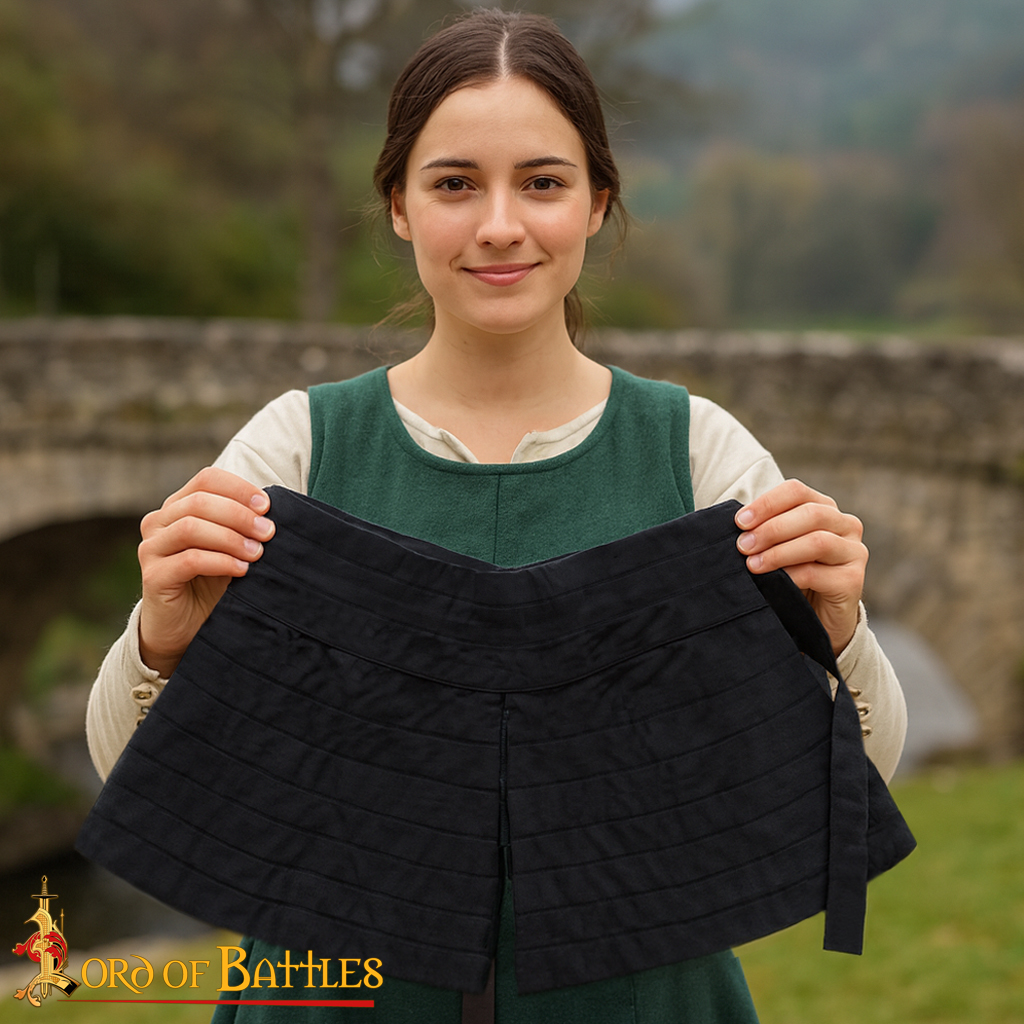 Medieval Padded Gambeson Skirt-7640BK 1 Padded Gambeson Skirt