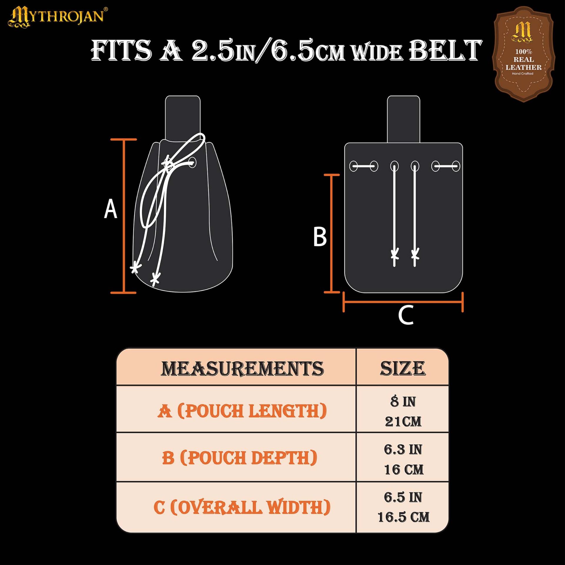 Mythrojan Suede Leather Belt Pouch Medieval Coin, Accessory, Dice Bag for LARP & Costume-300304 2 Pouch