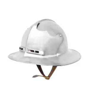 Medieval Steel Kettle Helmet With Liner
