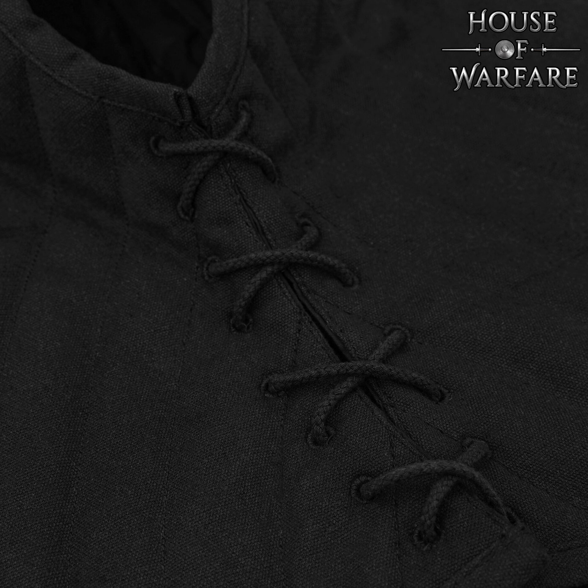 14th Century Medieval Padded Arming Collar with Cap-700956BK 6 Canvas Padded Arming Cap