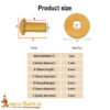 Brass Washers with Round rivets-26282W-50Pcs 2 Rivets