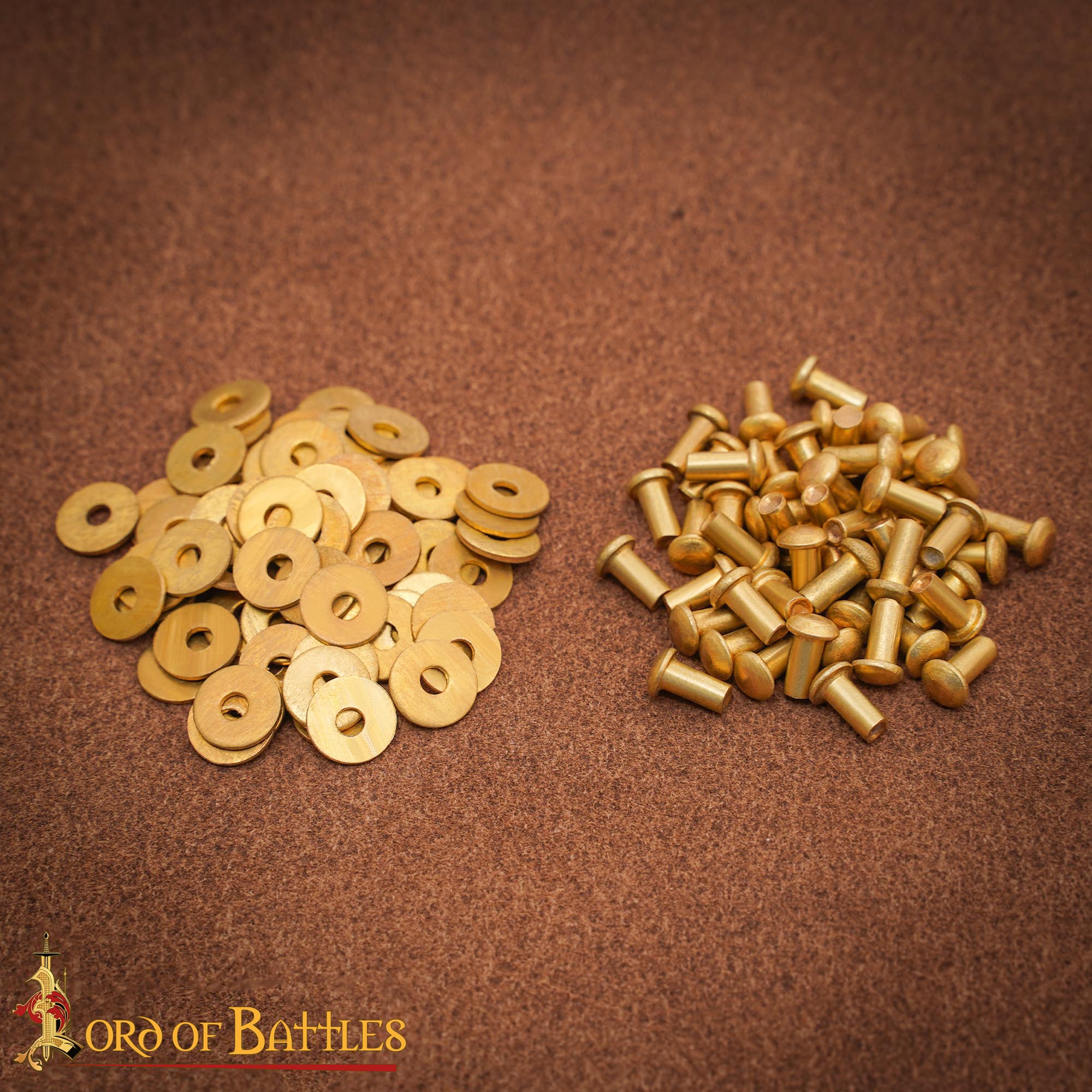Brass Washers with Round rivets-26282W-50Pcs Rivets