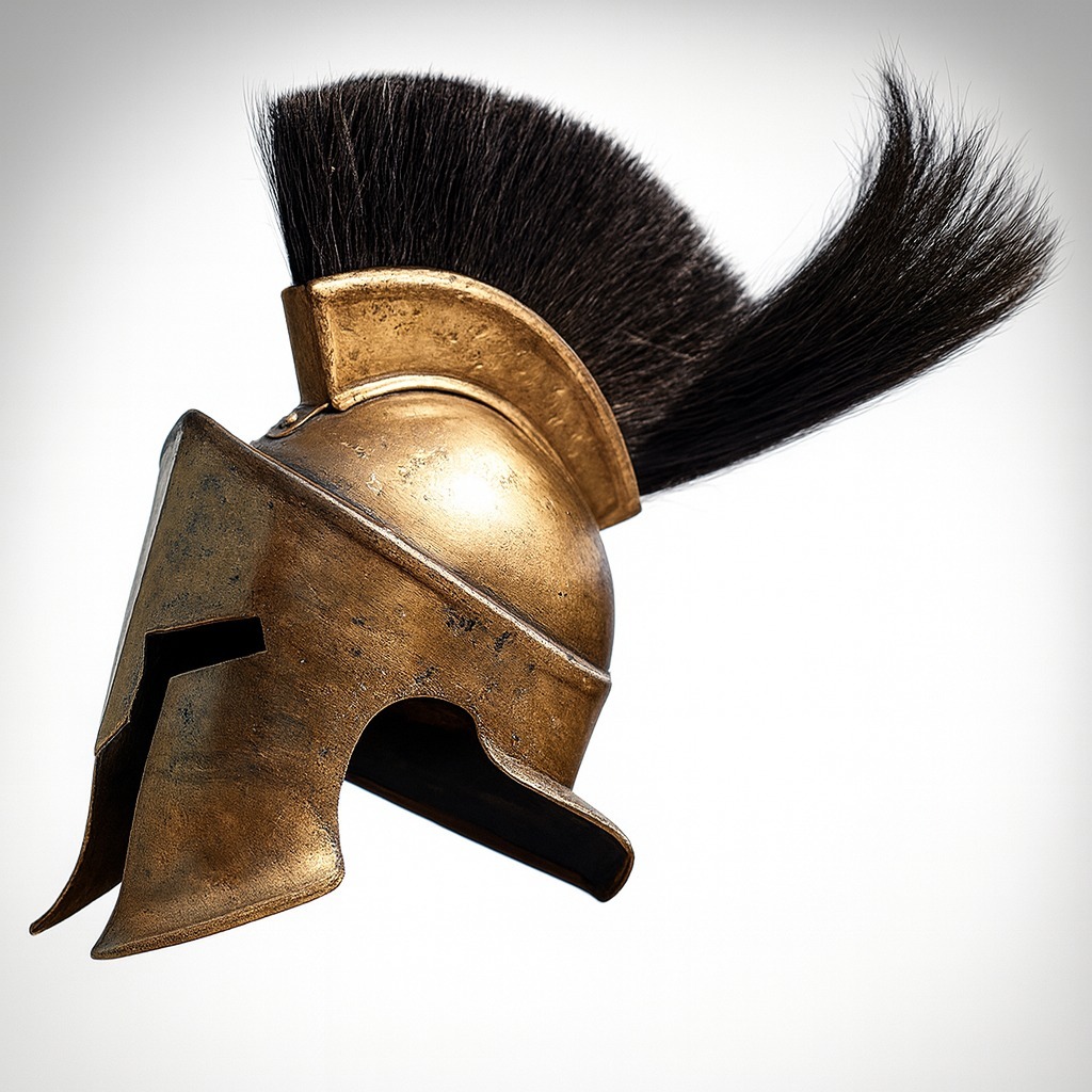 Mini Spartan Helmet with Plume | Medieval Shop at Medieworld, image size:1024x1024
