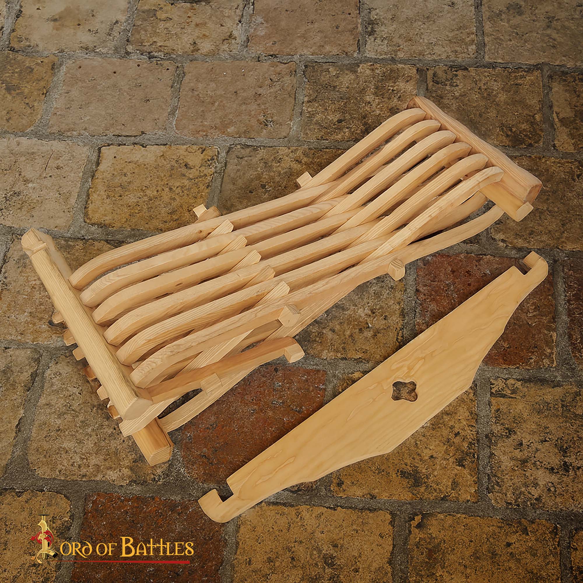 Medieval Wooden Chair- 26695-Ash 7 Medieval Wooden Chair